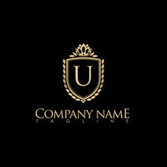 U MODERN LETTER LOGO TEMPLATE