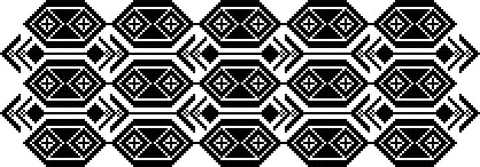 Traditional Romanian folk art knitted embroidery pattern