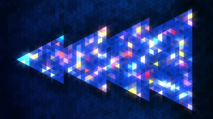 Christmas tree made of triangles, in vertical format, suitable for display on vertically mounted screens, or as a vertical banner. There is a loop section between 5:00-20:00. Blue version. - Powered by Adobe