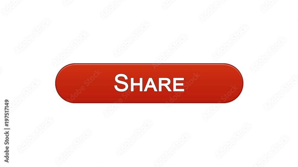 Wall mural share web interface button wine red, social network application, communication