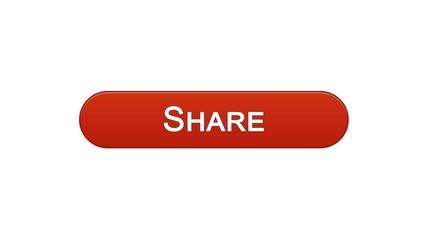 Share web interface button wine red, social network application, communication