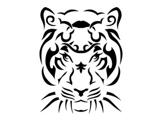 Tribal tiger illustration