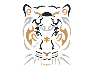 Tribal tiger illustration