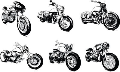 Vintage Custom Motorcicle Graphic Poster Illustration. - obrazy, fototapety, plakaty
