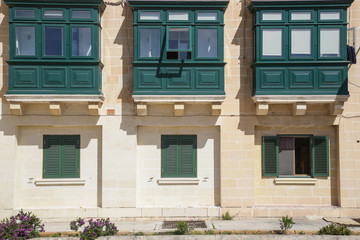Fototapeta na wymiar Building facade, retro style 