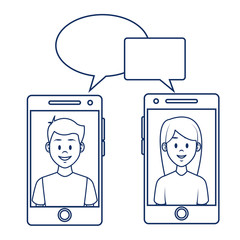 People and social media cartoon vector illustration graphic design