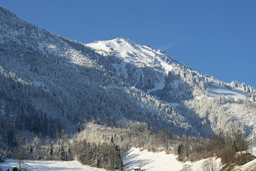 Stanserhorn im Schnee, Stans, Nidwalden, Schweiz