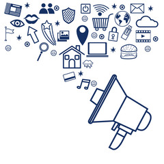 Social media symbols vector illustration graphic design