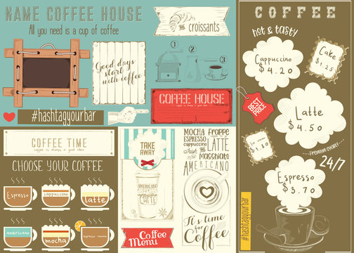 Template Menu for Coffee House