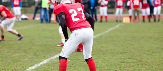 american football game - players in action