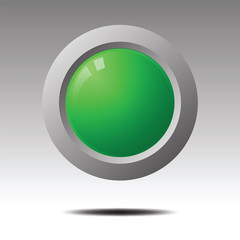 Green blank button for icon design., Element for Design.