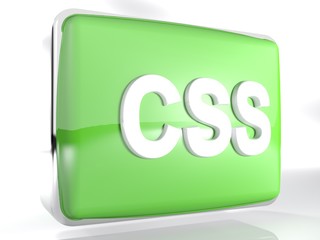 CSS green box icon - 3D rendering