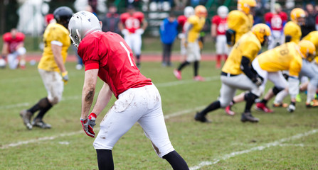 Obraz premium american football game - players in action