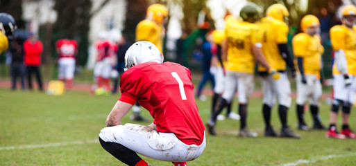 Obraz premium american football game - players in action