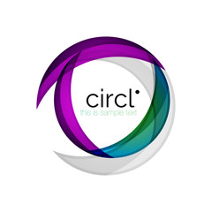 Clean professional colorful circle business icon