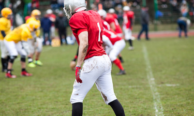 Fototapeta premium american football game - players in action