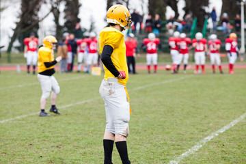 Obraz premium american football game - players in action