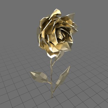 Gold rose with open petals