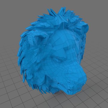 Abstract stylized lion head