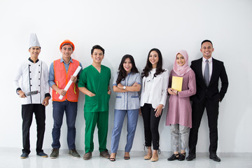 Obraz premium Portrait of various professions
