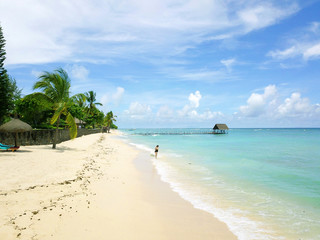 Wonderful exotic beach on Mauritius, indian ocean island