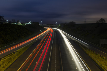 Fototapeta na wymiar Highway during night time