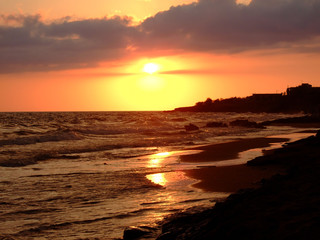 Naklejka premium Greek Sunset