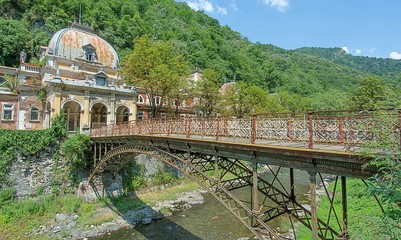 Naklejka premium Abandoned buildings spa from Romania