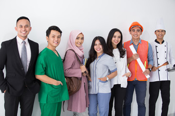 Fototapeta premium Portrait of various professions