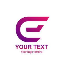 Initial letter E logo template colorfull design for business and company identity