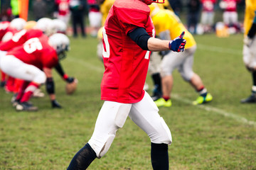 american football game - players in action