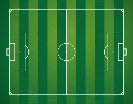 Soccer or football stadium pitch field vector illustration