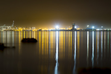 Port in night itme