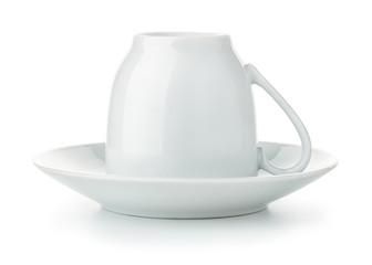 Coffee cup upside down on saucer © Coprid