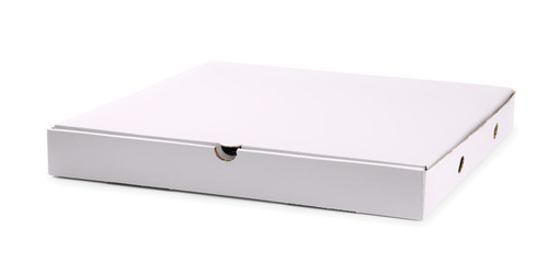 Blank cardboard pizza box