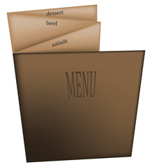 Multipage menu in restaurant