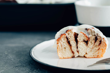 Delicious Fresh Homemade Cinnamon Rolls for breakfast.