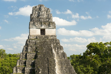 Fototapeta na wymiar Tikal Jaguar Temple Guatemala