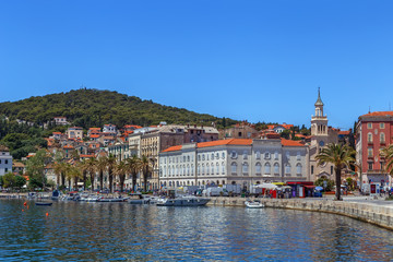 Embankment of the Adriatic Sea in Split, Croatia