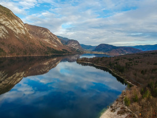Fototapeta na wymiar Bohinj lake in Triglav National Park