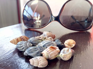 Space, wooden boards, summer design, seascape, accessories, background, summer, deck, design