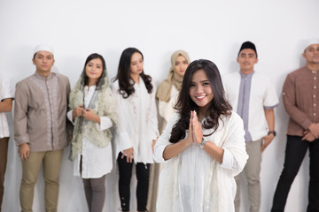 men and woman muslim eid mubarak