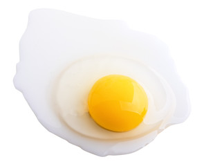 Quail egg is isolated on a white background