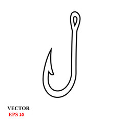 fishhook. vector illustration