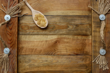Fototapeta na wymiar pasta on wooden background, pasta background