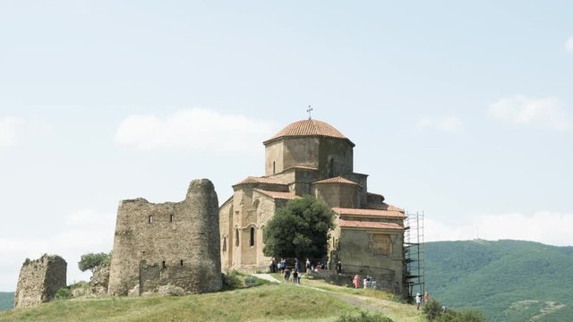 Georgian orthodox monastery Jvari near Mtskheta in the mountain