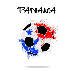 Flag of Panama as an abstract soccer ball