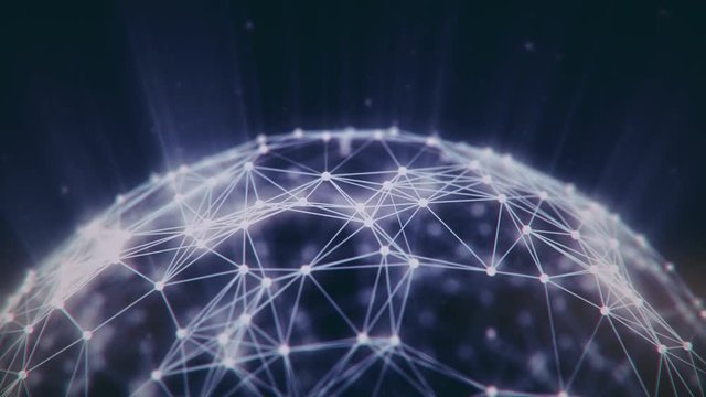 Global Network Connections. 4K UHD animation. Seamless loop.