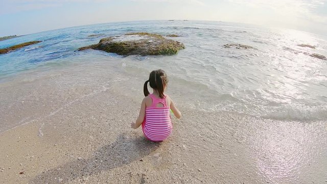 cute girl on the beach