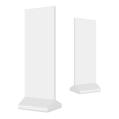 Blank promotion stand on a white background. Vector illustration.